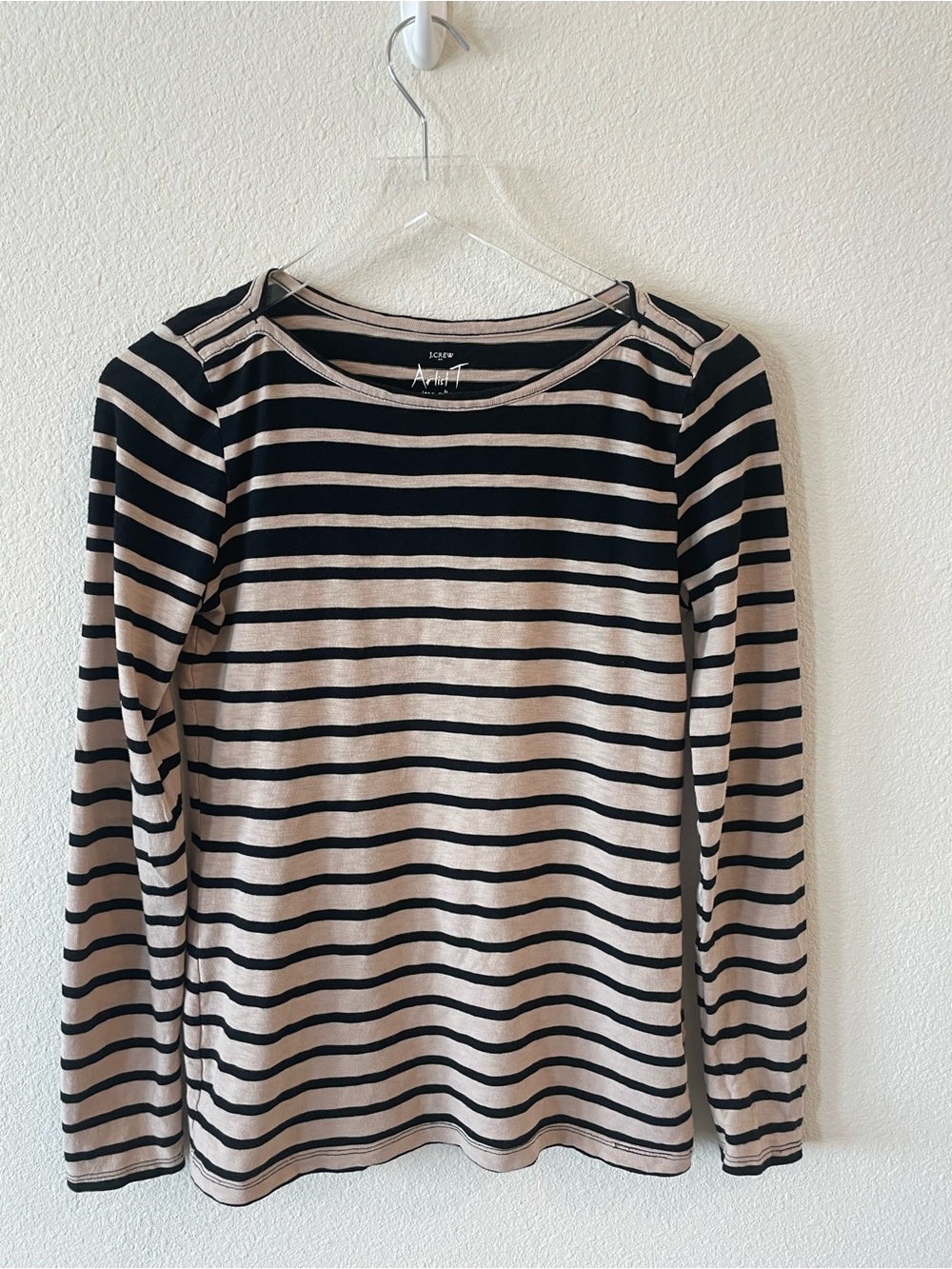 J. Crew Cotton Artis T Striped Long-Sleeve Crewneck Tee